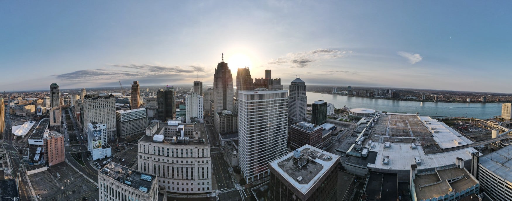 Detroit's Skyline As Seen From Above